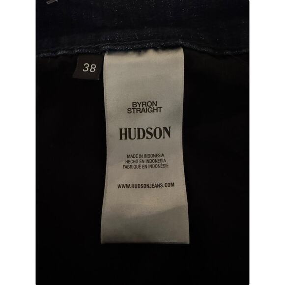 Hudson Byron Relaxed Straight Leg Jeans Men’s 38X31.5 Dark Wash Designer - Picture 8 of 10